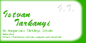 istvan tarkanyi business card